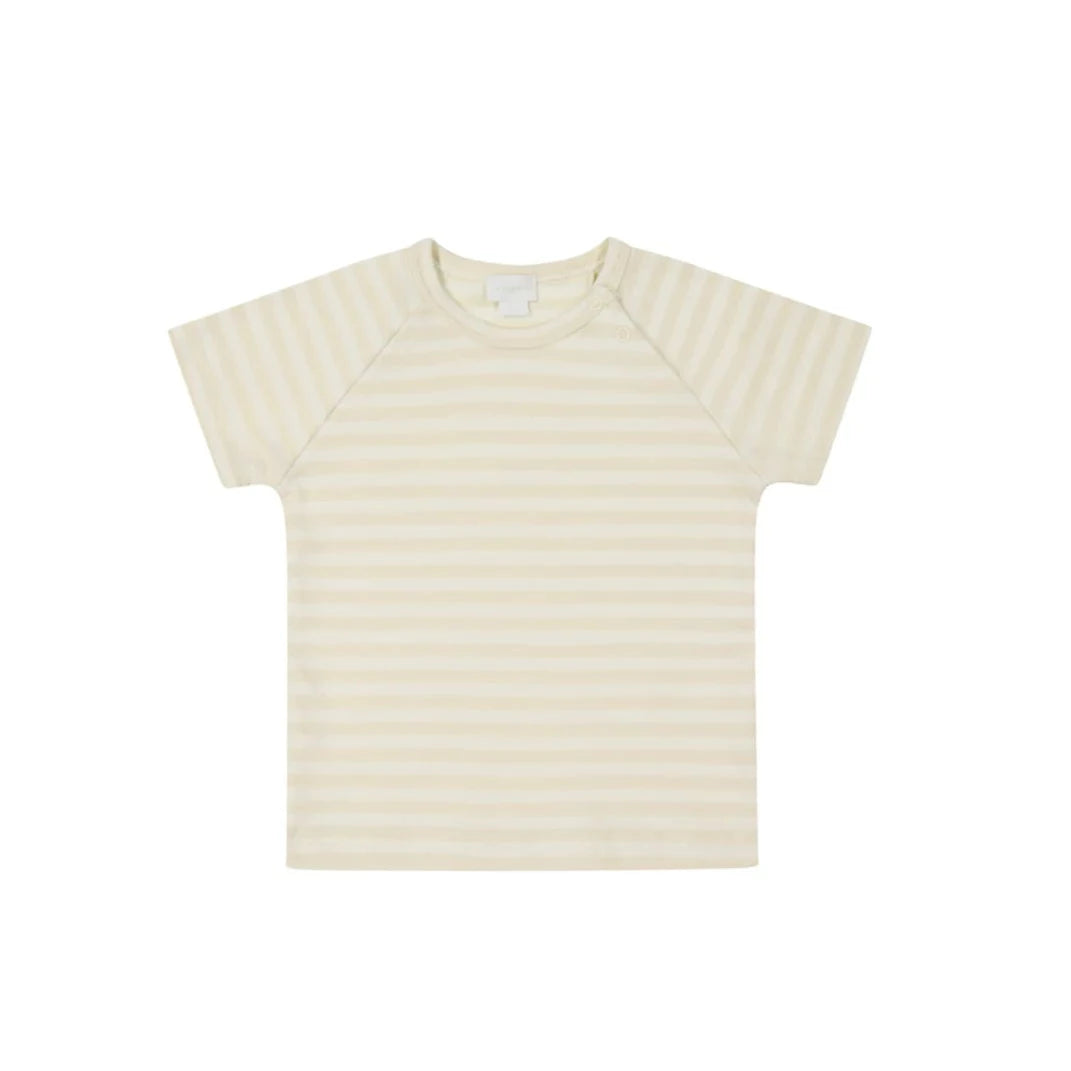 Jamie Kay Pima Cotton Oscar Tee - Oat/Cloud Stripe Short Sleeve T-Shirt Jamie Kay 