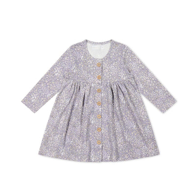 Jamie Kay Poppy Dress - April Lilac - Organic Cotton Long Sleeve Dress Jamie Kay 