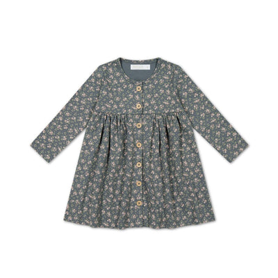 Jamie Kay Poppy Dress - Rosalie Floral Lava - Organic Cotton Long Sleeve Dress Jamie Kay 