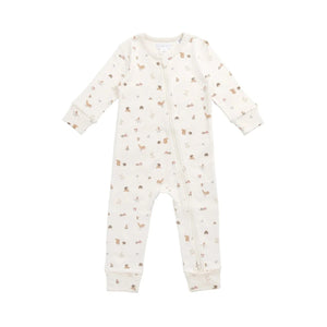 Jamie Kay Reese Zip Onepiece - Forest Gathering - Organic Cotton - PREORDER