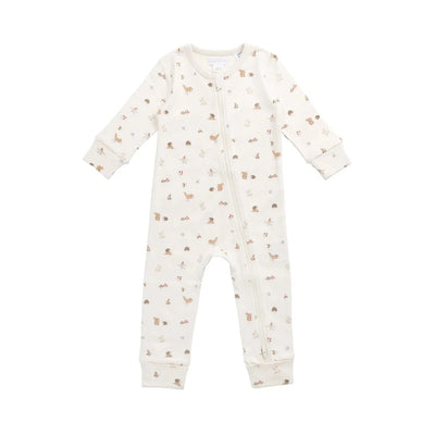 Jamie Kay Reese Zip Onepiece - Forest Gathering - Organic Cotton Onepiece Jamie Kay 