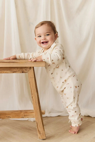 Jamie Kay Reese Zip Onepiece - Forest Gathering - Organic Cotton Onepiece Jamie Kay 