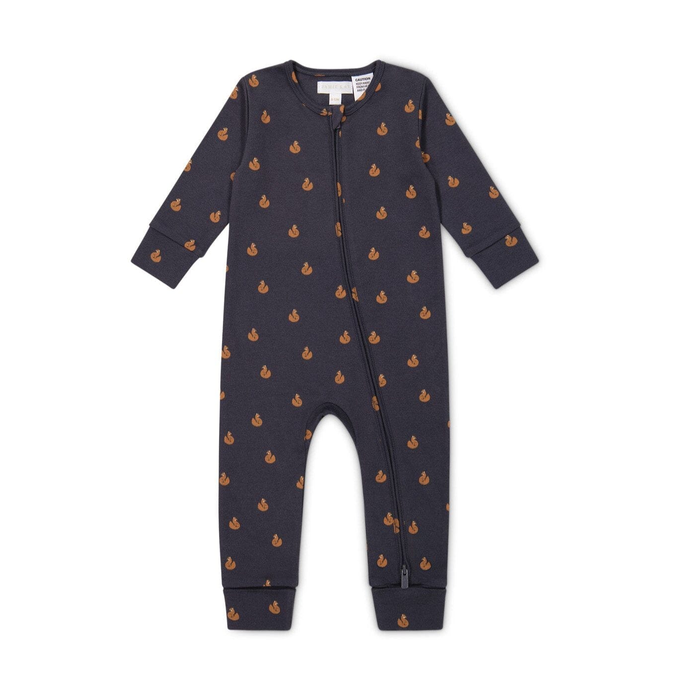 Jamie Kay Reese Zip Onepiece - Fox Cubs Constellation - Organic Cotton Onepiece Jamie Kay 