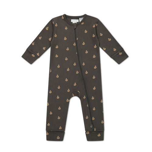 Jamie Kay Reese Zip Onepiece - Fox Cubs Wolf - Organic Cotton