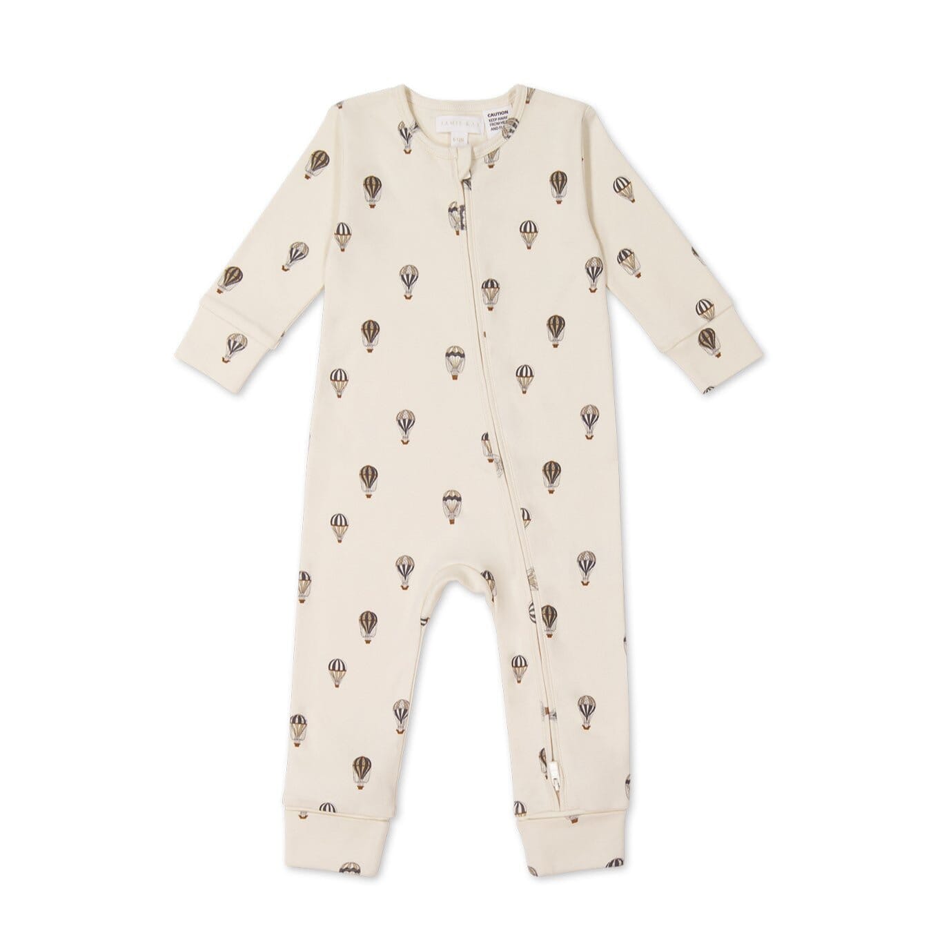 Jamie Kay Reese Zip Onepiece - Montgolfiere Cloud - Organic Cotton One-piece Jamie Kay 