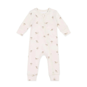 Jamie Kay Reese Zip Onepiece - Sasha Puppy Tofu - Organic Cotton