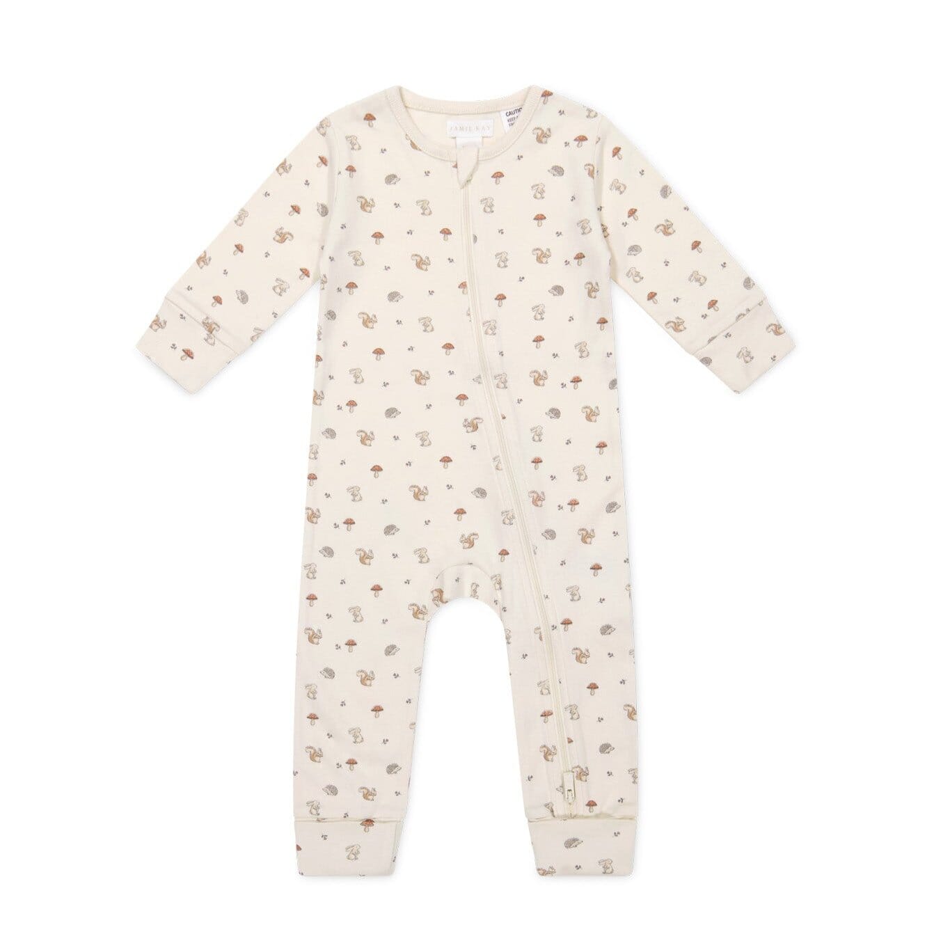 Jamie Kay Reese Zip Onepiece - Woodland Friends - Organic Cotton Onepiece Jamie Kay 