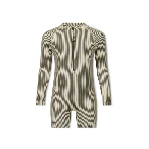 Jamie Kay Rocco Suit - Fine Vertical Stripe Dark Olive