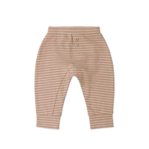 Jamie Kay Shaun Pant | Daily Stripe Pale Terracotta/Buff - Organic Cotton