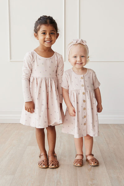 Jamie Kay Tallulah Dress - Meredith Violet - Organic Cotton Long Sleeve Dress Jamie Kay 