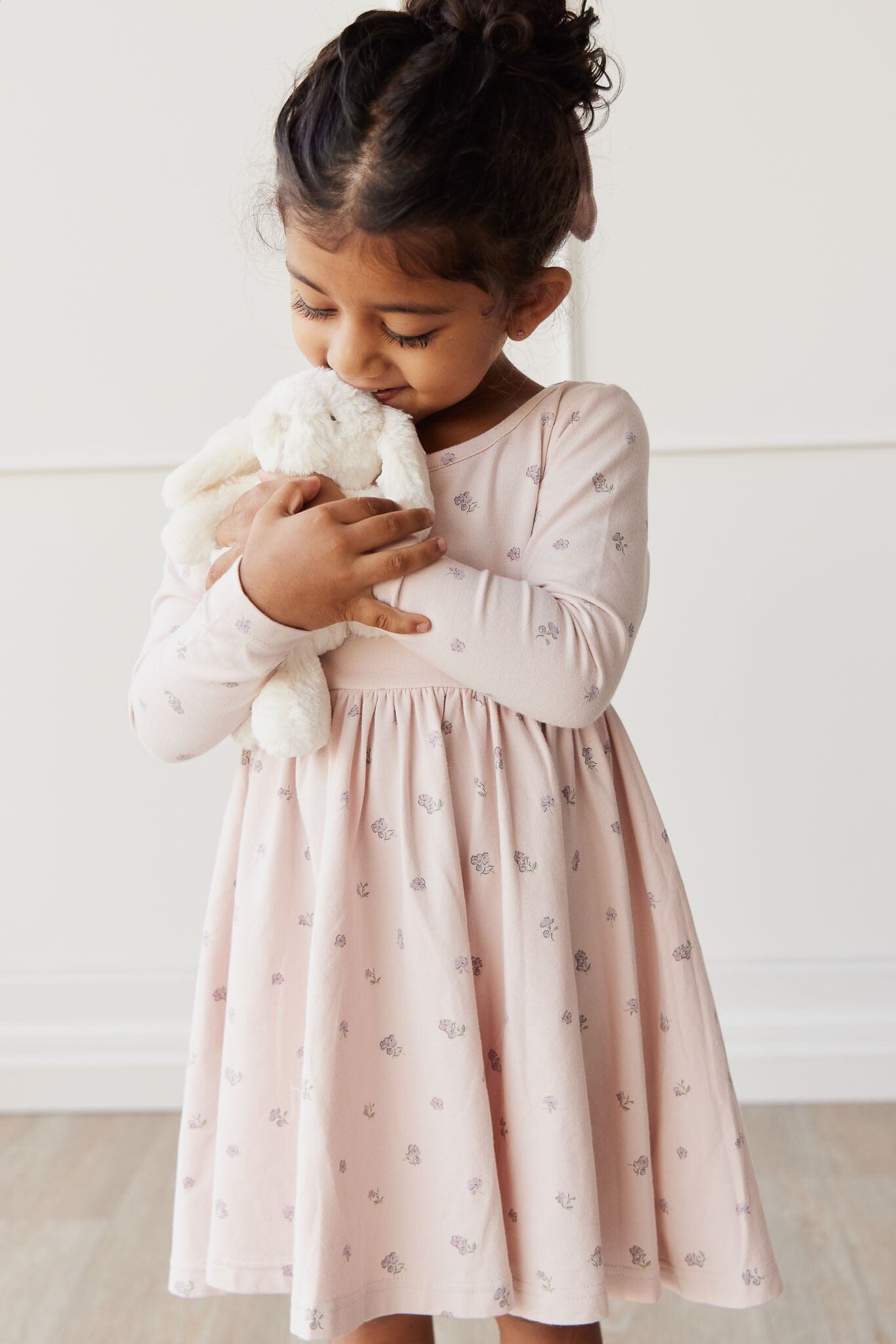 Jamie Kay Tallulah Dress - Meredith Violet - Organic Cotton Long Sleeve Dress Jamie Kay 