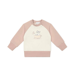 Jamie Kay Tao Sweatshirt - Moon's Garden Dusky Rose - Organic Cotton