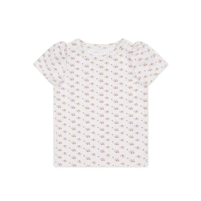 Jamie Kay Tasha Top - Rose Floral Pink - Organic Cotton Short Sleeve Top Jamie Kay 