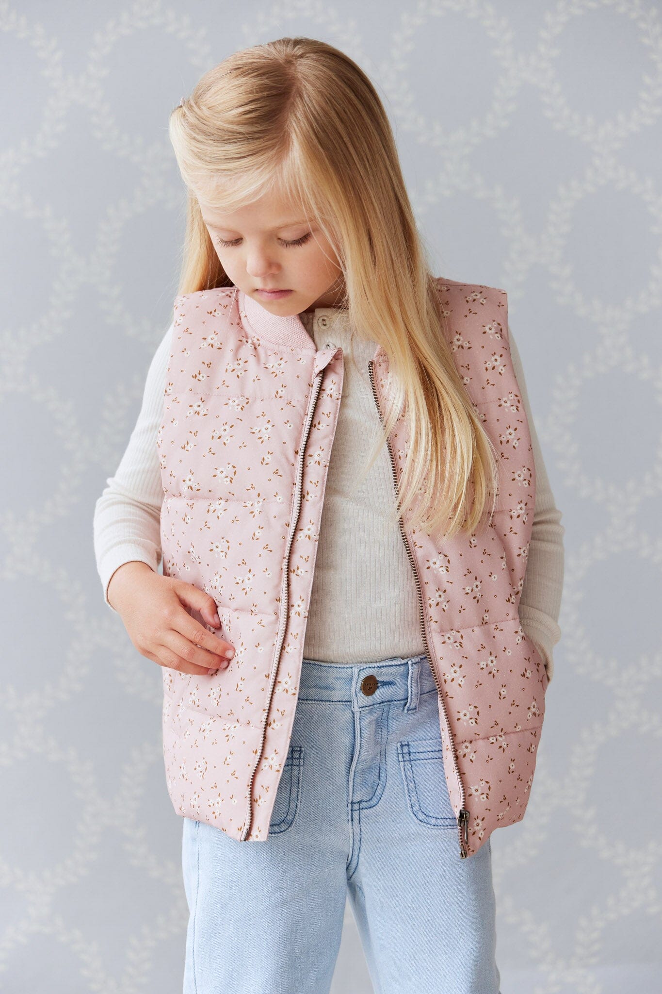 Jamie Kay Taylor Vest - Lulu Bloom Powder Pink Vest Jamie Kay 