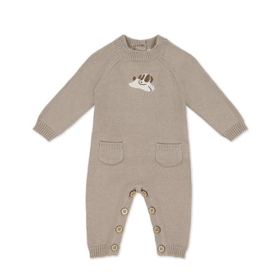 Jamie Kay Theo Knit Onepiece - Sasha Puppy Tofu - Organic Cotton Onepiece Jamie Kay 