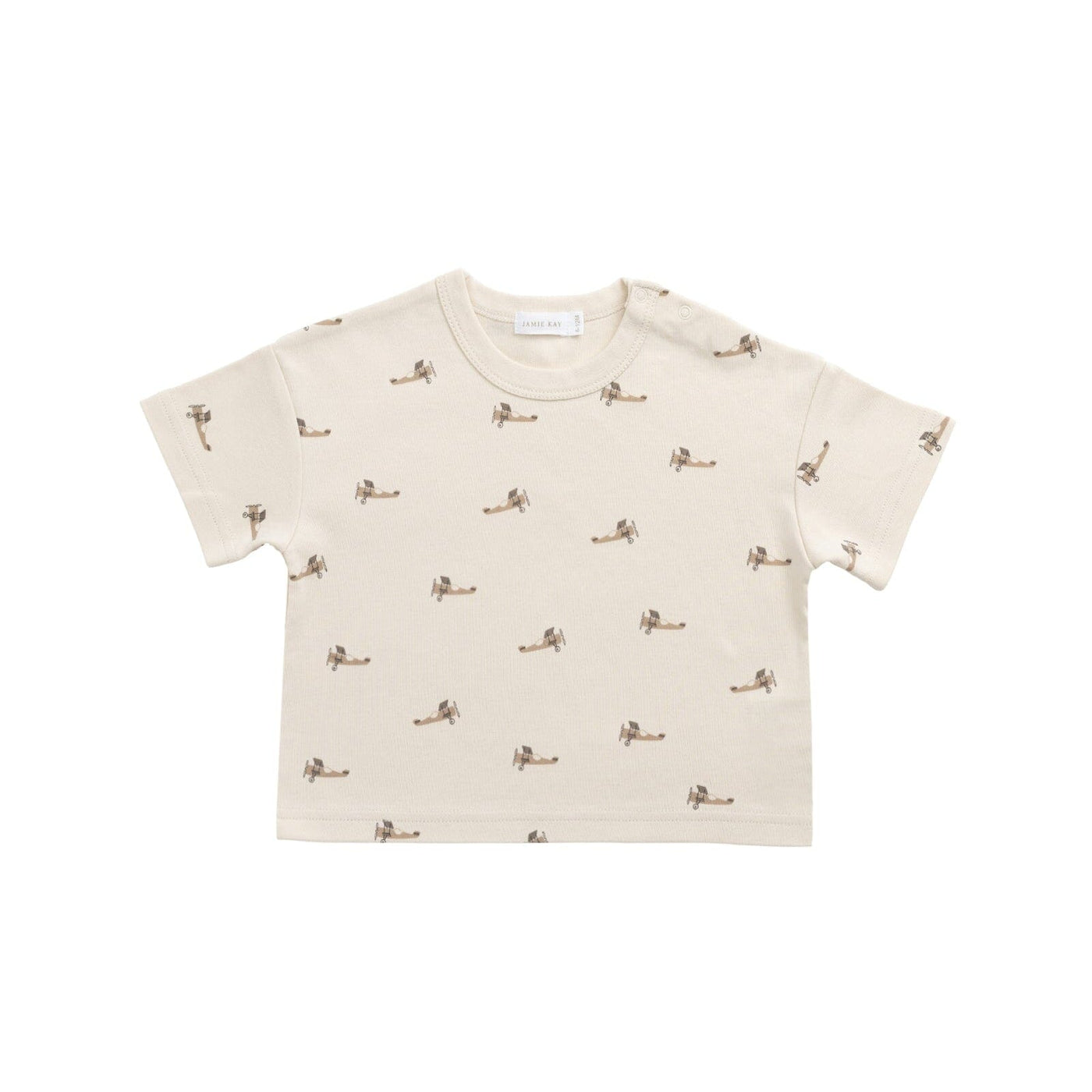 Jamie Kay Wesley Tee - Fly High Vanilla Cream - Pima Cotton Short Sleeve Top Jamie Kay 