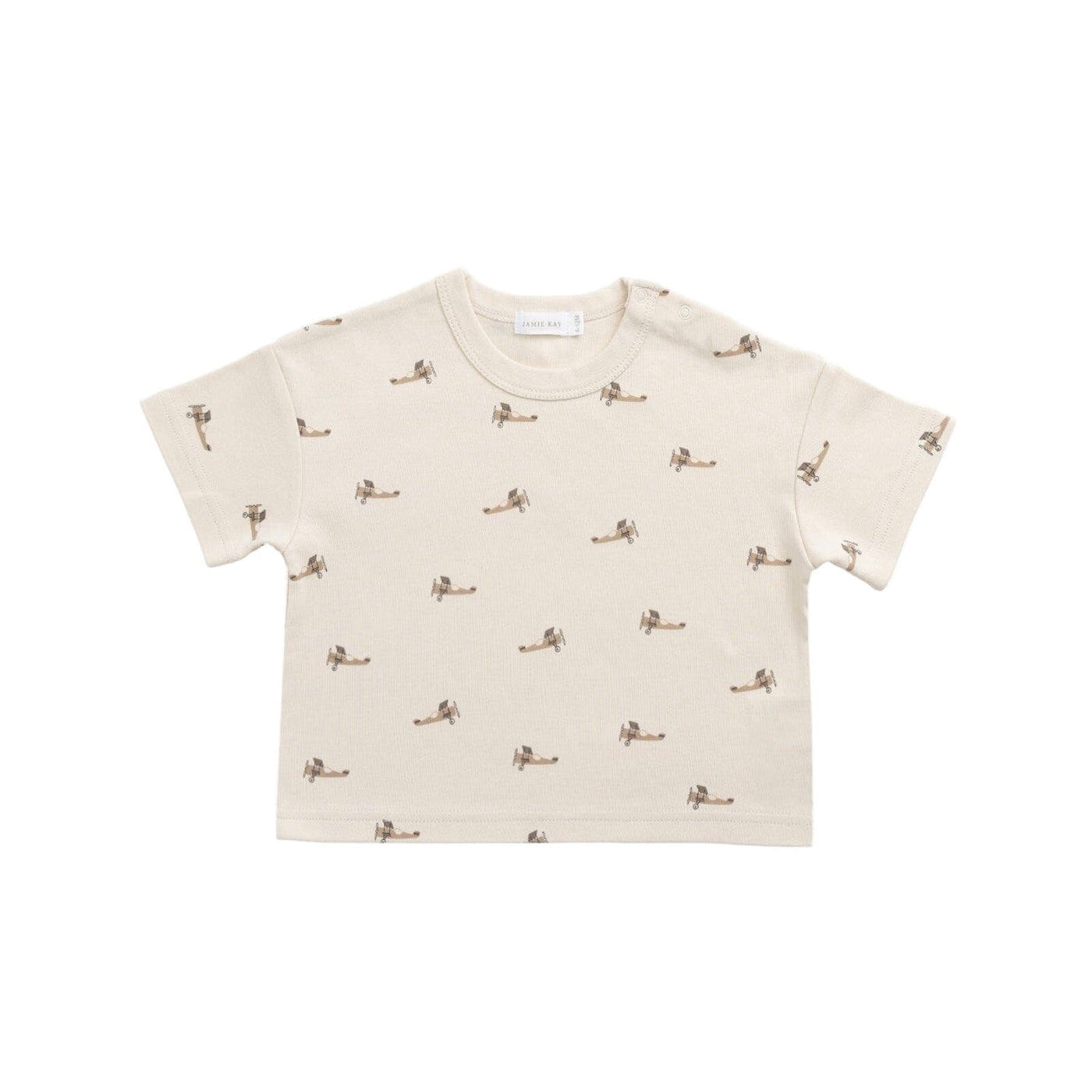 Jamie Kay Wesley Tee - Fly High Vanilla Cream - Pima Cotton Short Sleeve Top Jamie Kay 