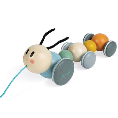 Janod Cocoon Caterpillar Pull Along Sensory Toy Janod 