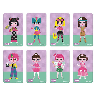 Janod Girls Dress Up Magnetic book Magnetic Play Janod 