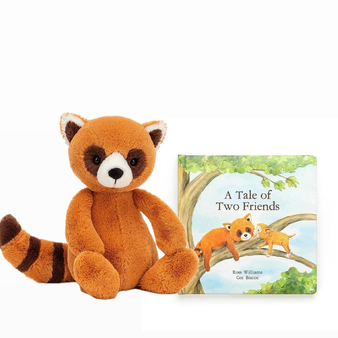 Jellycat A Tale of Two Friends Book & Bashful Red Panda Medium Bundle Jellycat 