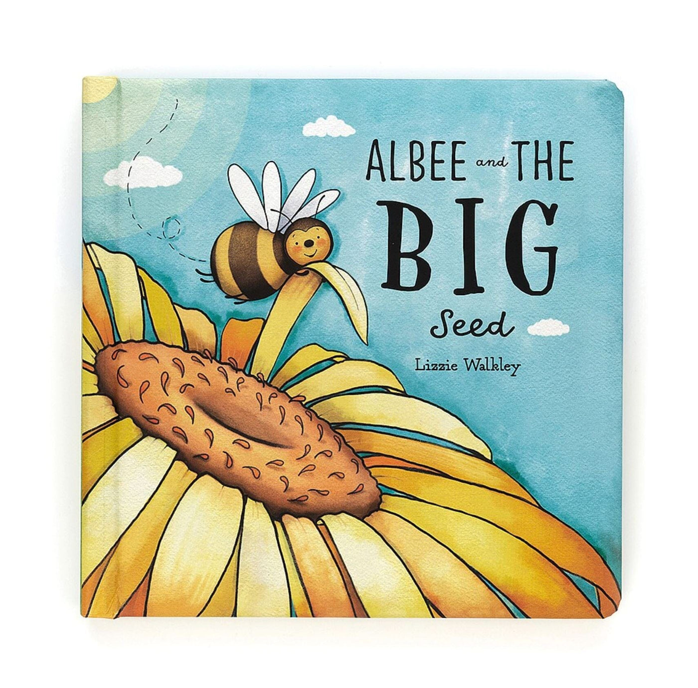 Jellycat Albee And The Big Seed Book And Bashful Bee Medium Bundle Jellycat 