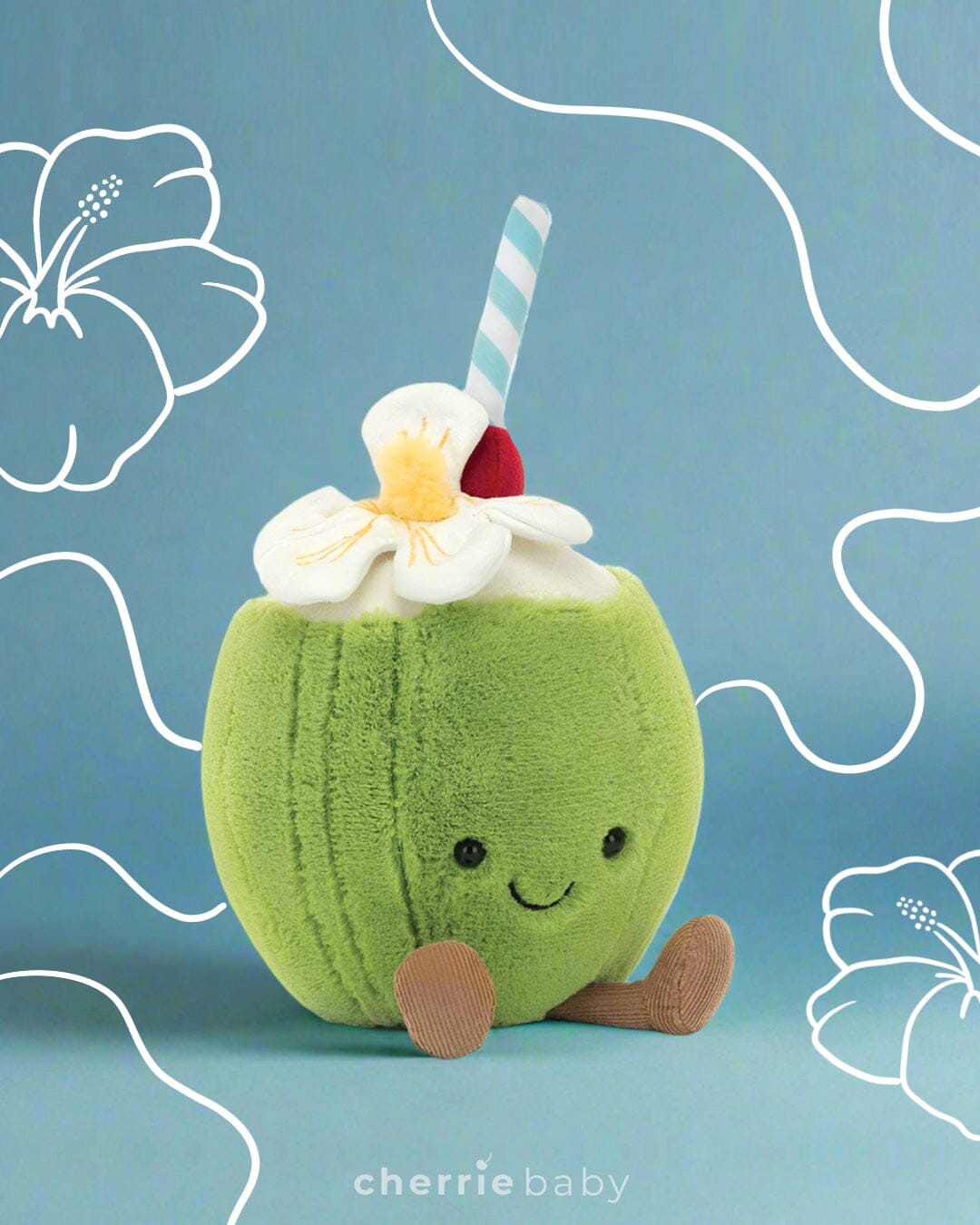 Jellycat Amuseable - Aruba Coconut Soft Toy Jellycat 