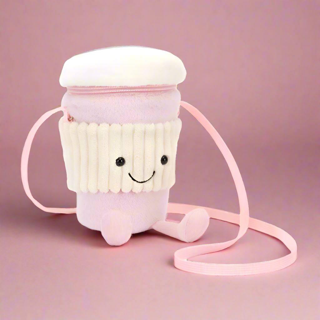 Jellycat Amuseable Coffee-To-Go Pink Bag Retired