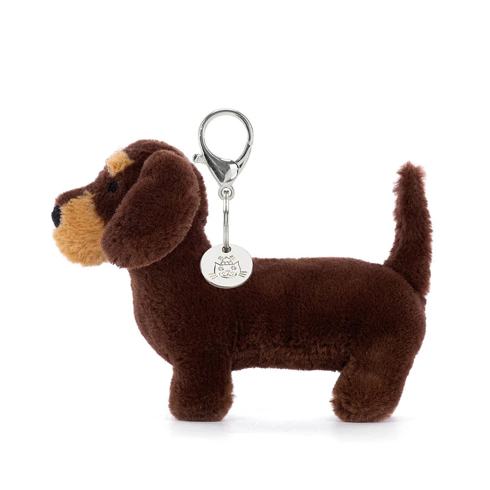 Jellycat Amuseable - Otto Sausage Dog Bag Charm Soft Toy Jellycat 