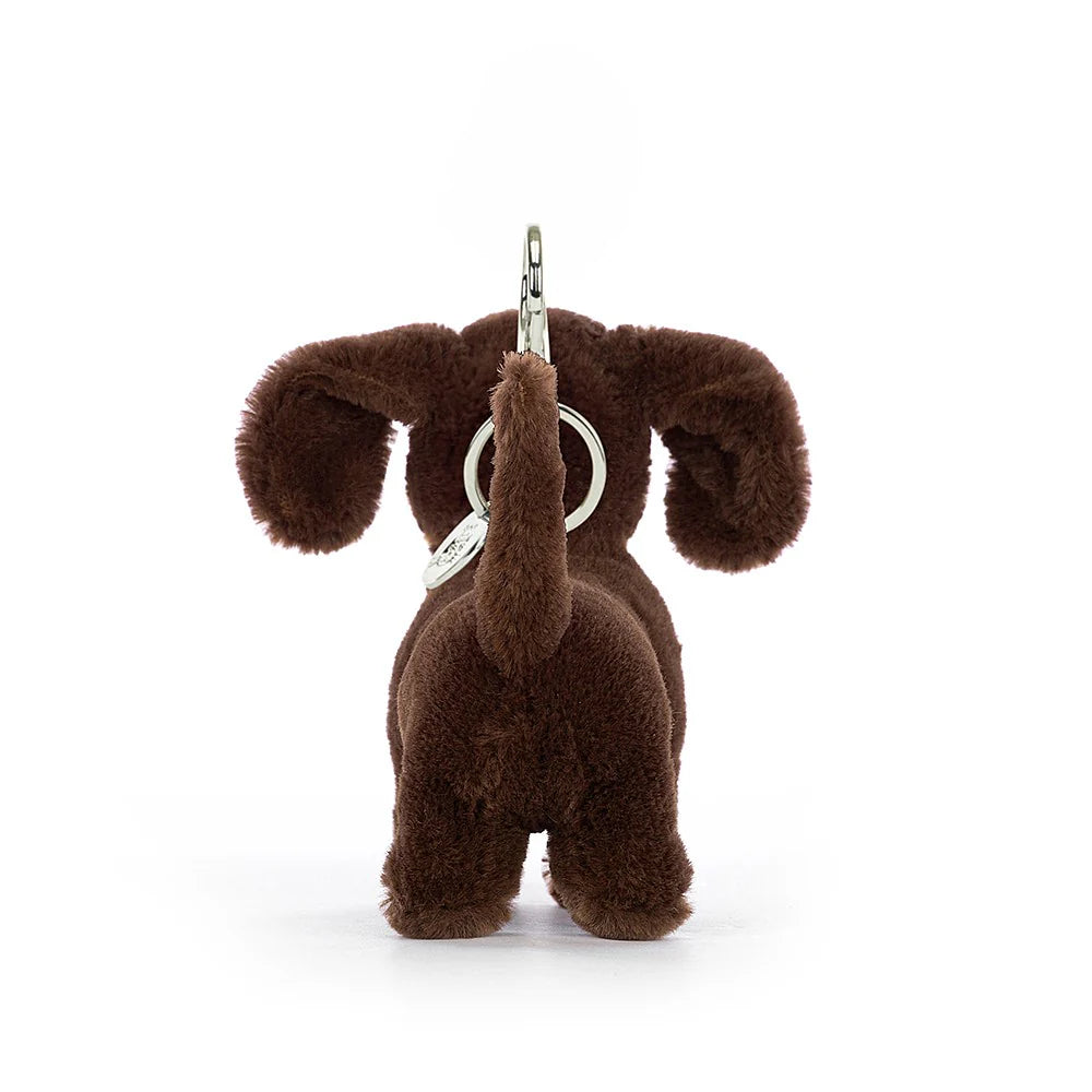 Jellycat Amuseable - Otto Sausage Dog Bag Charm Soft Toy Jellycat 