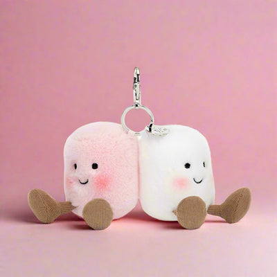 Jellycat Amuseable - Pair of Marshmallows Bag Charm Soft Toy Jellycat 