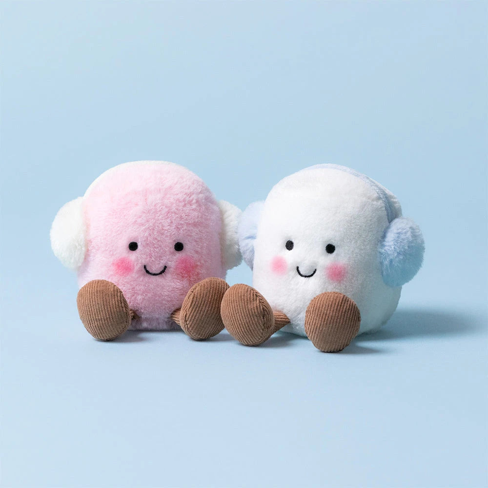 Jellycat Amuseable - Toastie Pink and White Marshmallows Soft Toy Jellycat 