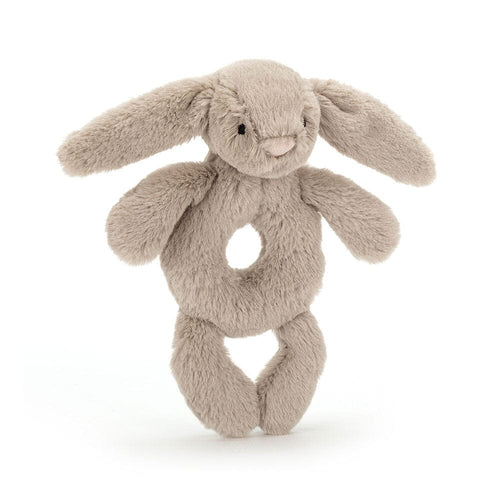 Jellycat Bashful - Beige Bunny Ring Rattle