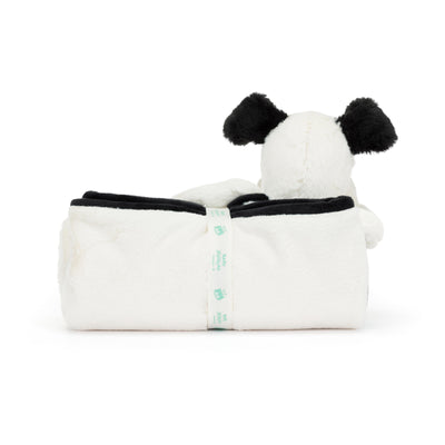 Jellycat Bashful - Black & Cream Puppy Blankie Blanket Jellycat 