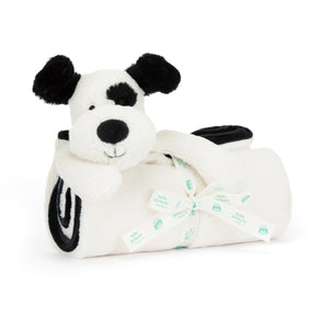 Jellycat Bashful - Black & Cream Puppy Blankie