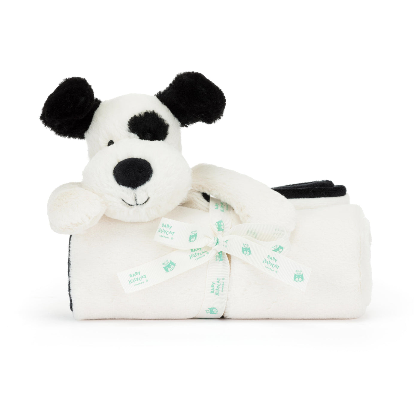 Jellycat Bashful - Black & Cream Puppy Blankie Blanket Jellycat 