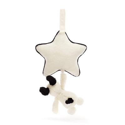 Jellycat Bashful - Black & Cream Puppy Musical Pull Soft Toy Jellycat 