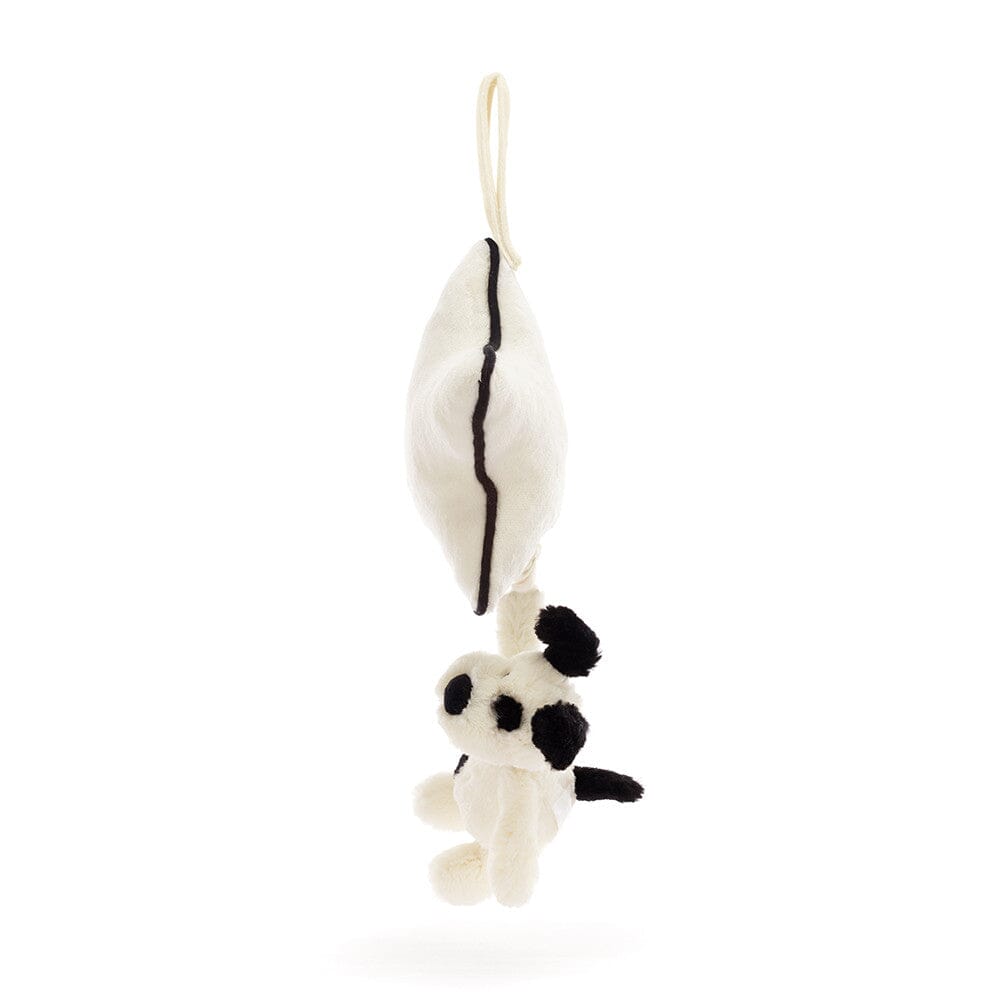 Jellycat Bashful - Black & Cream Puppy Musical Pull Soft Toy Jellycat 