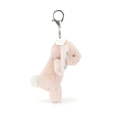 Jellycat Bashful Blossom - Blush Bunny Bag Charm Soft Toy Jellycat 