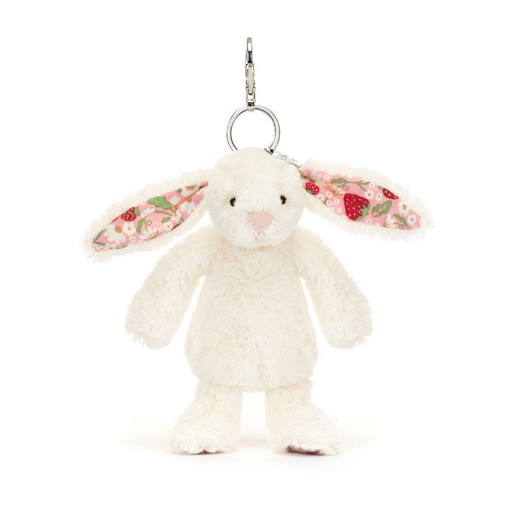 Jellycat Bashful Blossom - Cream Bunny Berry Bag Charm Soft Toy Jellycat 