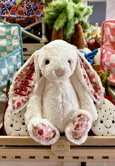Jellycat Bashful Blossom - Cream Bunny Berry Original Soft Toy Jellycat 