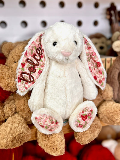 Jellycat Bashful Blossom - Cream Bunny Berry Original Soft Toy Jellycat 