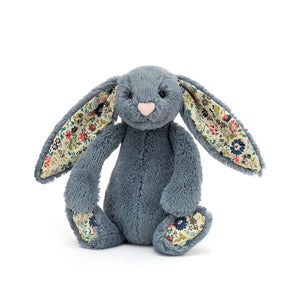 Jellycat Bashful Blossom - Dusky Blue Bunny Little (Small) - Retired