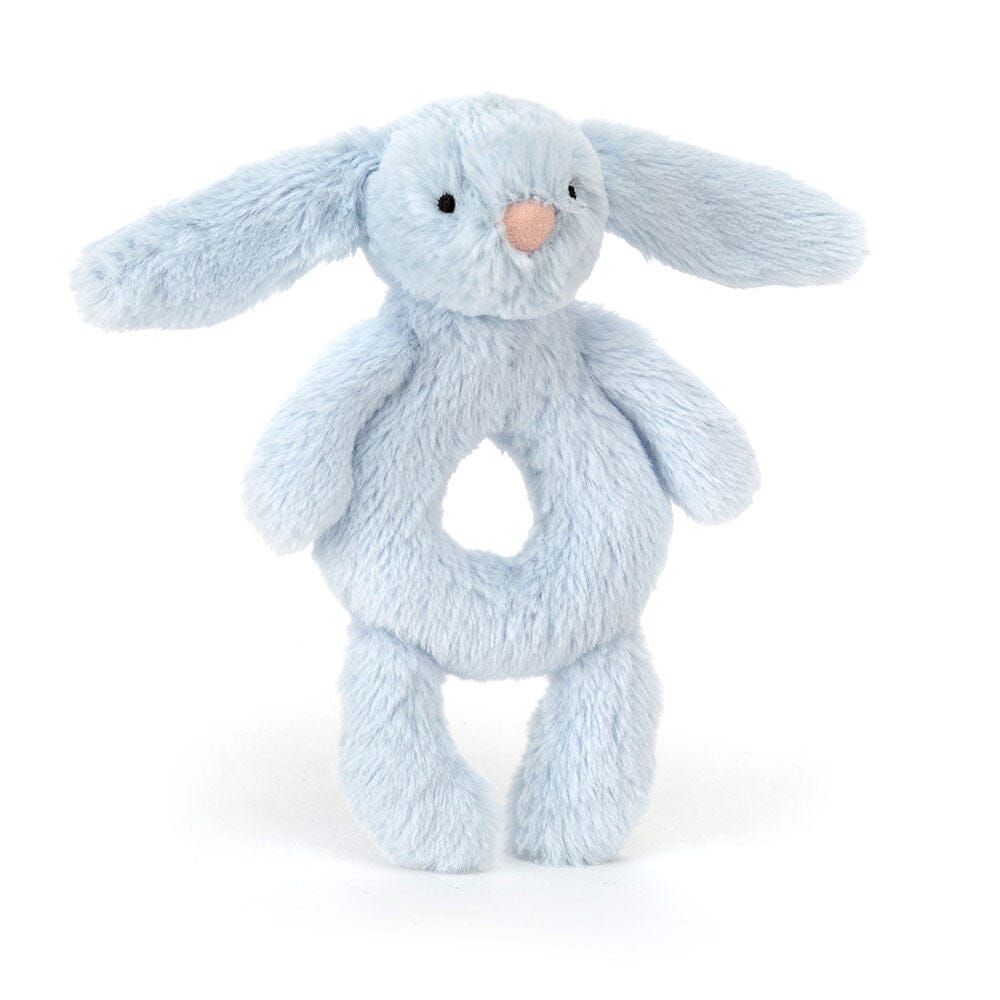 Jellycat Bashful - Blue Bunny Ring Rattle Rattle Jellycat 