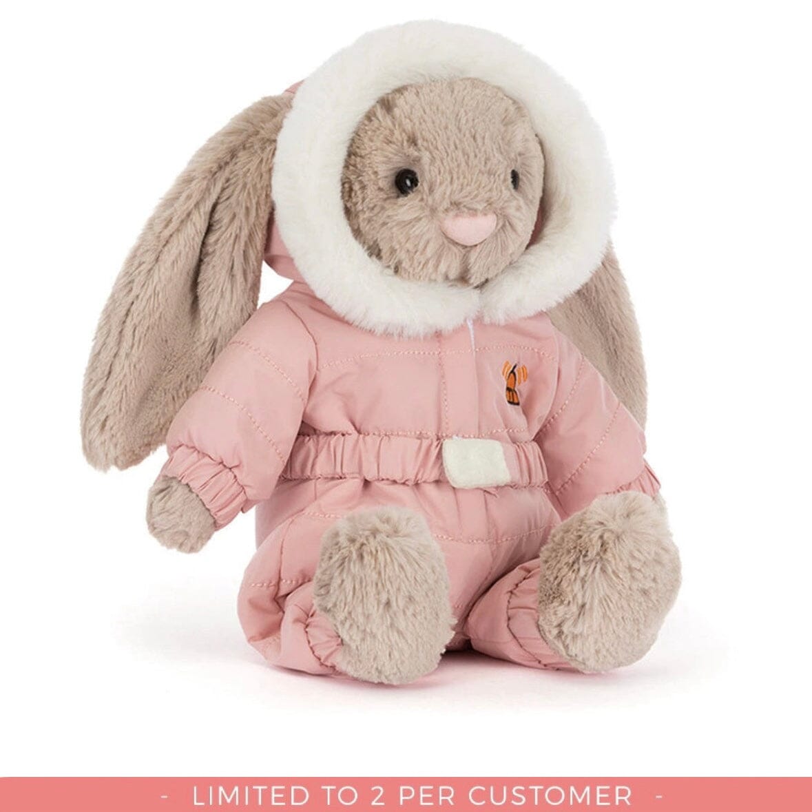 Jellycat Bashful - Bunny 'Snow Suit' Soft Toy Jellycat 