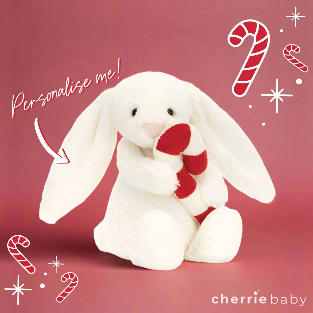 Jellycat Bashful - Bunny with Candy Cane - Retired