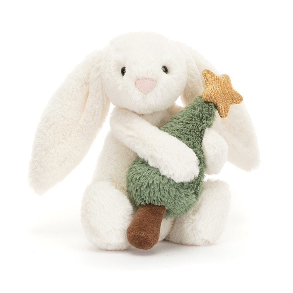 Jellycat Bashful - Bunny with Christmas Tree Soft Toy Jellycat 