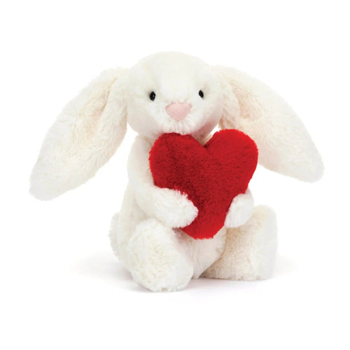 Jellycat Bashful - Red Love Heart Bunny Little