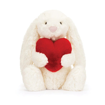 Jellycat Bashful Red Love Heart Bunny Medium Soft Toy Jellycat 