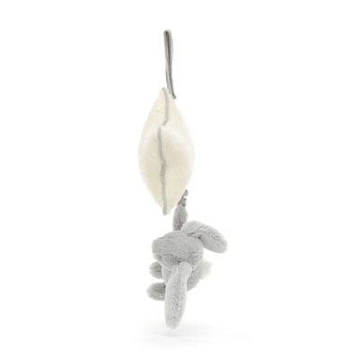 Jellycat Bashful - Silver Bunny Musical Pull Soft Toy Jellycat 