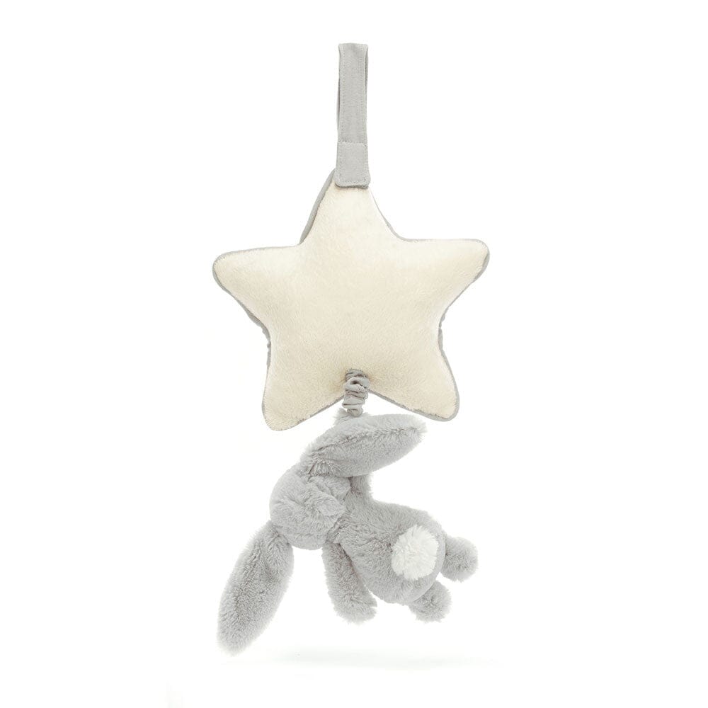 Jellycat Bashful - Silver Bunny Musical Pull Soft Toy Jellycat 